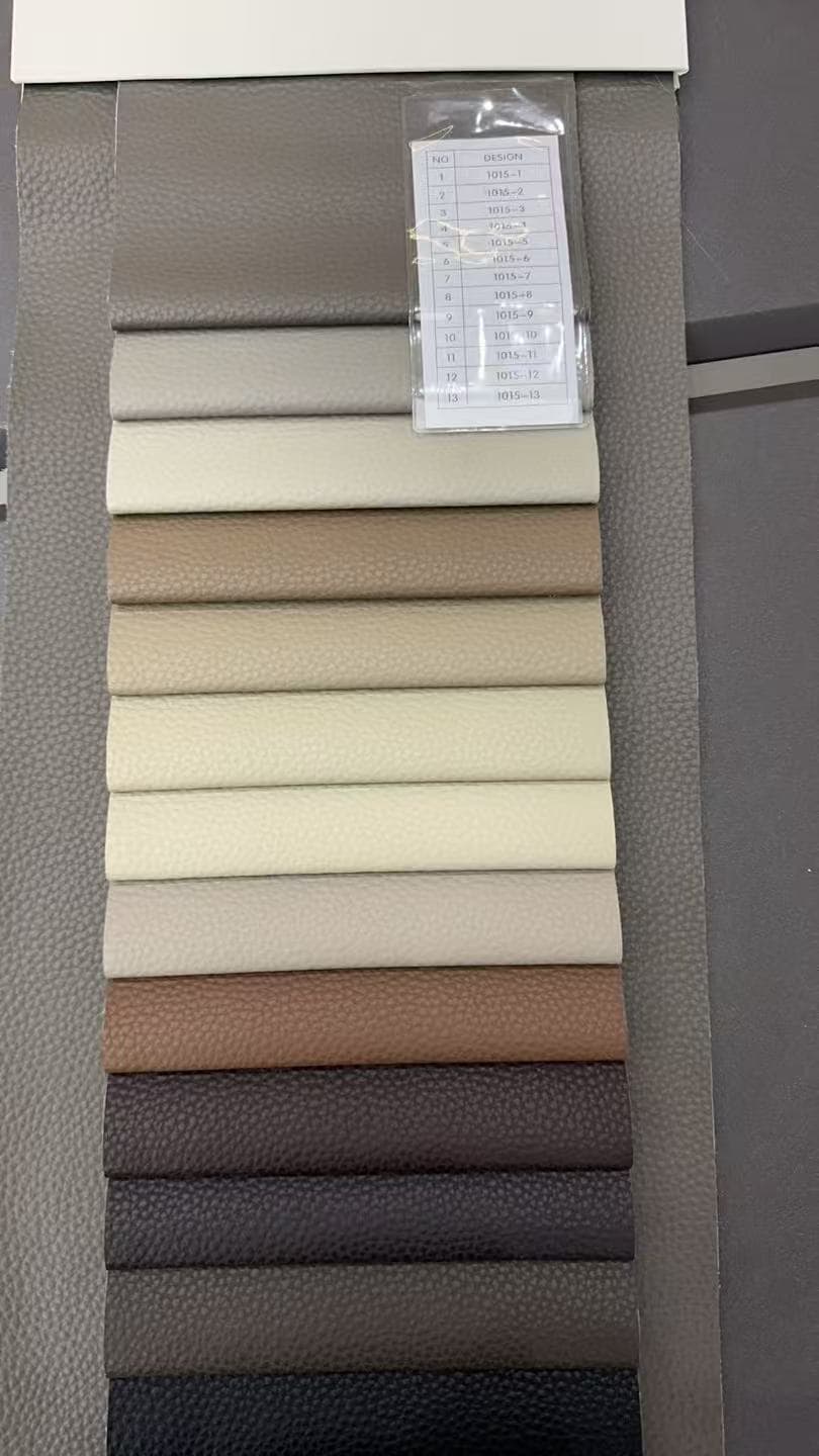 1015 PVC upholstery leather real color card numbered 1015-1 to 1015-13